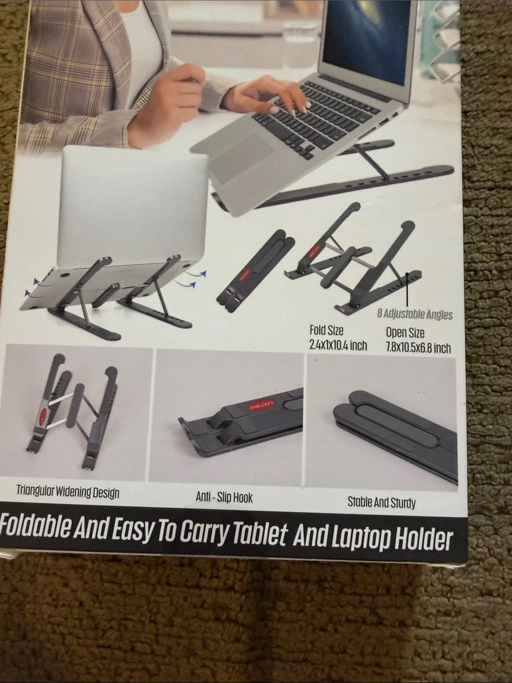 Portable Adjustable Laptop Stand - Black
